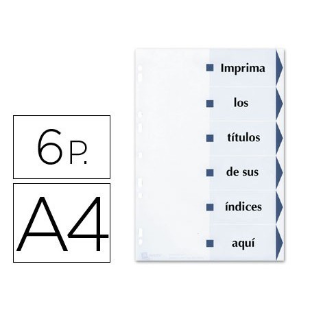 SEPARADORES DE CARTOLINA AVERY 6 SEPARADORES DIN-A4