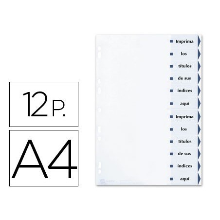 SEPARADORES DE CARTOLINA AVERYI 12 SEPARADORES DIN-A4