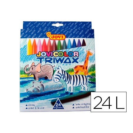 LAPIS CERA JOVICOLOR TRIWAX COM 24 LAPIS