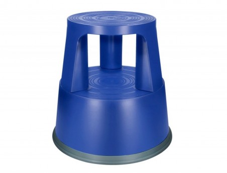 TAMBORETE Q-CONNECT COM RODAS RETRACTEIS AZUL