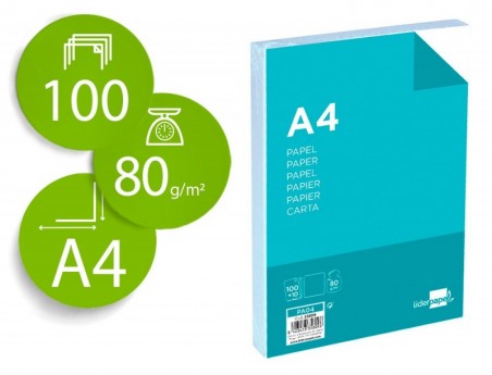 PAPEL LIDERPAPEL DIN A4 80 GR -PACK DE 100 FOLHAS + 10 FOLHA
