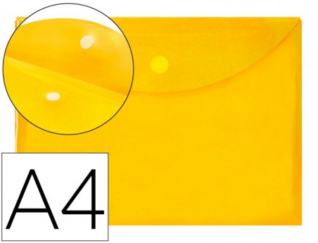 12un BOLSA PORTA DOCUMENTOS LIDERPAPEL, A4, AMARELO