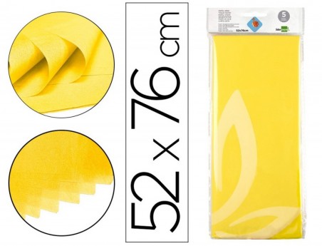 PAPEL SEDA LIDERPAPEL. 50 X 76 CM. 18 GRS/M2. AMARELO