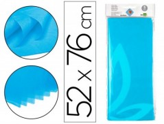 PAPEL SEDA LIDERPAPEL. 50 X 76 CM. 18 GRS/M2. CELESTE