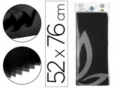 PAPEL SEDA LIDERPAPEL. 50 X 76 CM. 18 GRS/M2. PRETO