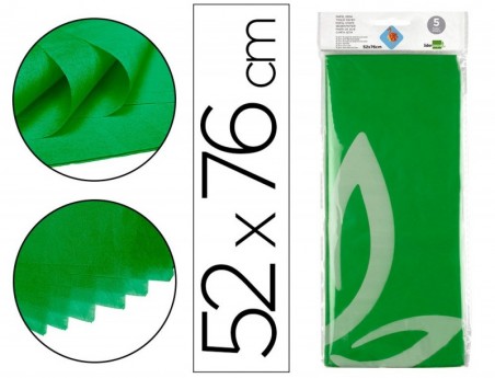 PAPEL SEDA LIDERPAPEL. 50 X 76 CM. 18 GRS/M2. VERDE