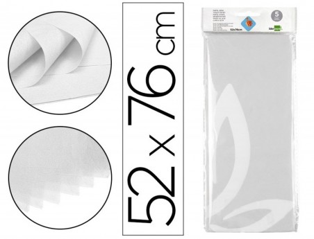 PAPEL SEDA LIDERPAPEL. 50 X 76 CM. 18 GRS/M2. BRANCO