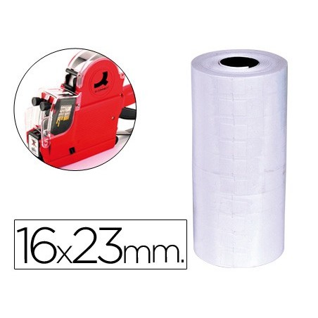 10un ETIQUETAS Q-CONNECT DE COR BRANCA 16X23 MM ROLO DE 700
