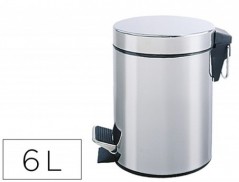 CESTO DE PAPEIS Q-CONNECT METALICO CROMADO COM PEDAL CAPACID