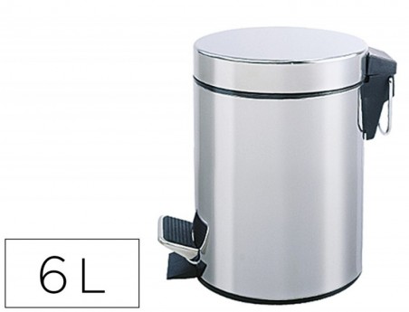 CESTO DE PAPEIS Q-CONNECT METALICO CROMADO COM PEDAL CAPACID