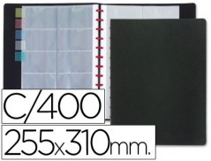 PORTA-CARTOES VISITA LP, ANEIS PLASTICO, A4, CAP.400 UNIDADE
