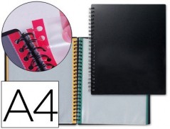 CAPA CATALOGO LIDERPAPEL COM ESPIRAL DUPLO METALICO PRETO