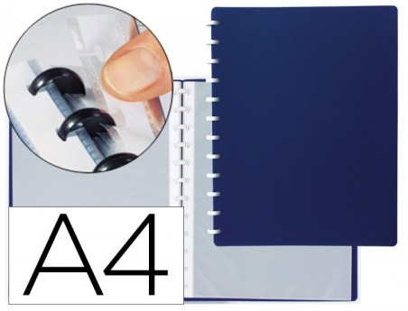CAPA CATALOGO LIDERPAPEL COM ANEIS PLASTICOS AZUL