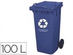 CONTENTOR Q-CONNECT EM PLASTICO COM 2 RODAS COR AZUL COM CAP