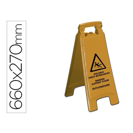 AVISO PLASTICO Q-CONNECT SINALIZACAO PISO ESCORREGADIO