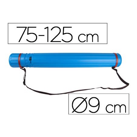 TUBO PORTA DESENHOS EXTENSIVEL 125 CM AZUL