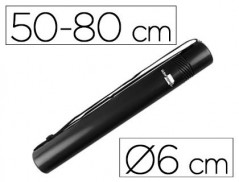 TUBO PORTA DESENHOS EXTENSIVEL 80 CM PRETO
