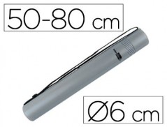 TUBO PORTA DESENHOS EXTENSIVEL 80 CM CINZA