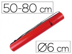 TUBO PORTA DESENHOS EXTENSIVEL 80 CM VERMELHO