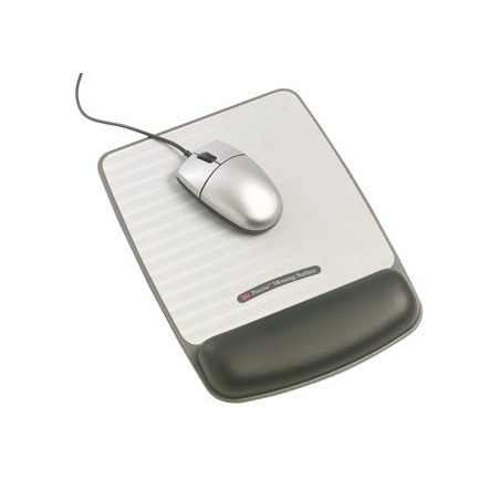 TAPETE PARA RATO 3M COM APOIO DE PULSO EM PELE PRETA - LINHA