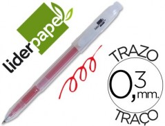 10un ESFEROGRAFICA LIDERPAPEL SUPERGEL PONTA DE 0.5 MM, VERM