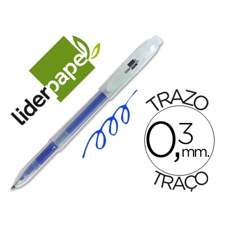 10un ESFEROGRAFICA LIDERPAPEL SUPERGEL PONTA DE 0.5 MM, AZUL