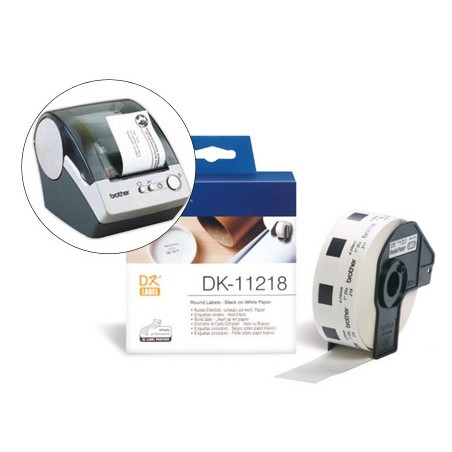 ETIQUETAS PRE-CORTADAS BROTHER DK11218 BRANCA 24 MM X 24 MM