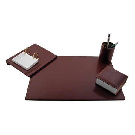 CONJUNTO DE SECRETARIA POLIPELE JOGO DE 4 PECAS COR CASTANHO