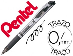 12un ROLLER PENTEL BL57 ENERGEL PONTA METAL PRETO