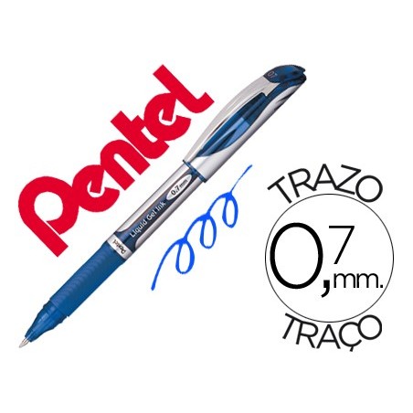 12un ROLLER PENTEL BL57 ENERGEL PONTA METAL AZUL