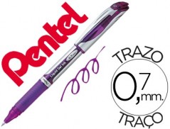 12un ROLLER PENTEL BL57 ENERGEL PONTA METAL VIOLETA