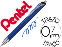 12un ROLLER GEL PENTEL KL257 HYPERG RETRACTIL AZUL