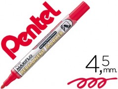 12un MARCADOR PENTEL NLF50 PERMANENTE MAXIFLO 4,5 MM VERMELH