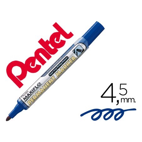 12un MARCADOR PENTEL NLF50 PERMANENTE MAXIFLO 4,5 MM AZUL
