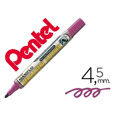 12un MARCADOR PENTEL NLF50 PERMANENTE MAXIFLO 4,5 MM VIOLETA