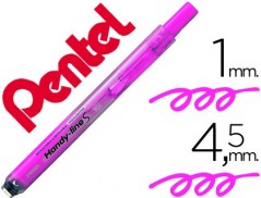 12un MARCADOR PENTEL SXS15 FLUORESCENTE RETRACTIL ROSA