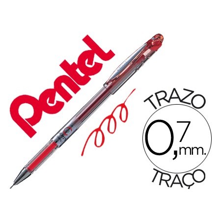 12un ROLLER PENTEL SLICCI 0,7MM VERMELHO