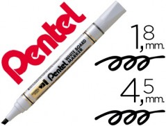 12un MARCADOR PENTEL MW86 QUADRO BR. BISELADO PRETO
