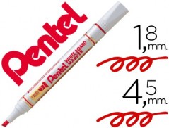 12un MARCADOR PENTEL MW86 QUADRO BR. BISELADO VERMELHO