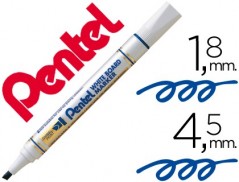 12un MARCADOR PENTEL MW86 QUADRO BR. BISELADO AZUL