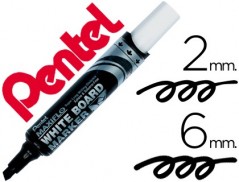 12un MARCADOR PENTEL MWL6 MAXIFLO QUADRO BR. BISELADO PRETO