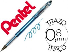 12un ESFEROGRAFICA ROLLER METALICA PENTEL BG 208 AZUL 0,4 MM