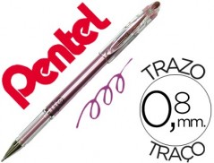 12un ESFEROGRAFICA ROLLER METALICA PENTEL BG 208 ROSA 0,4 MM