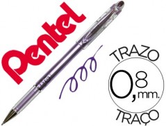 12un ESFEROGRAFICA ROLLER METALICA PENTEL BG 208 VIOLETA 0,4