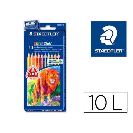 LAPIS DE CORES STAEDTLER NORIS CLUB CAIXA DE 10 CORES TRIPLU