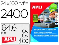 ETIQUETAS ADESIVAS APLI 3056 FORMATO 64,6 X 33,8 MM PARA FOT