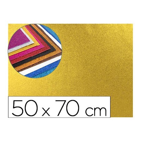 10un GOMA EVA COM PURPURINA LIDERPAPEL 50X70CM 60G/M2 ESPESS