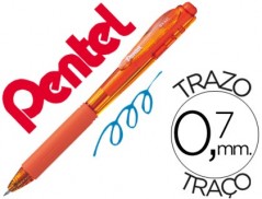 12un ESFEROGRAFICA RETRATIL PENTEL BK440 LARANJA
