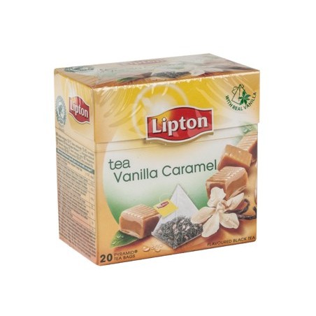 CHA LIPTON PIRAMIDE DE VAUNILHA E CARAMELO 20 SAQUETAS