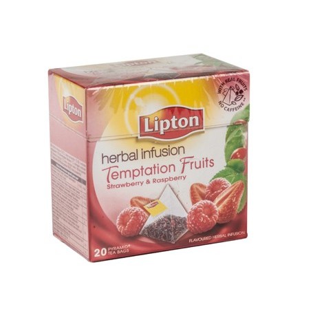 CHA LIPTON PIRAMIDE DE FRUTOS VERMELHOS 20 SAQUETAS